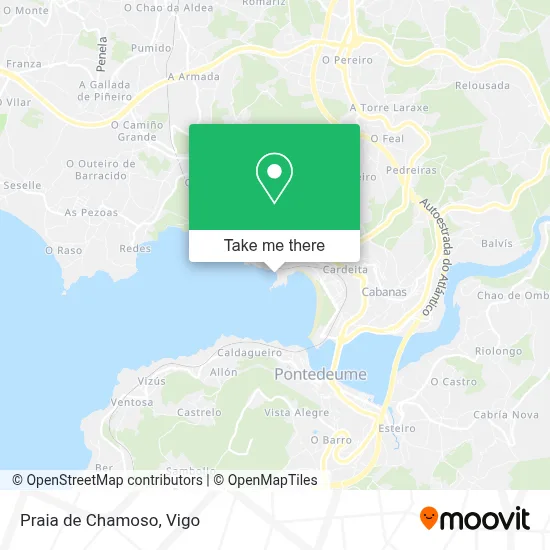 Praia de Chamoso map