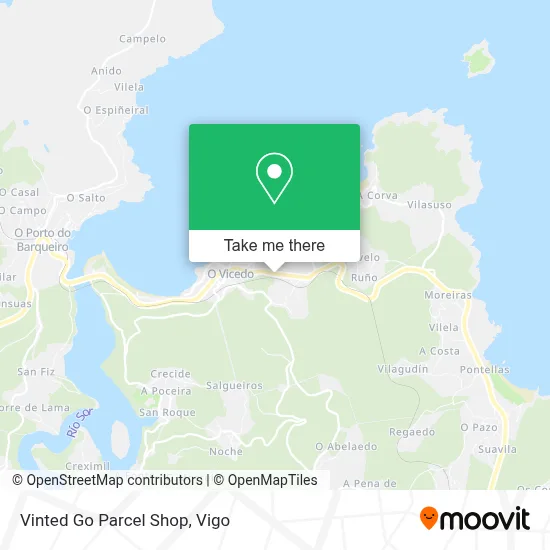 Vinted Go Parcel Shop map
