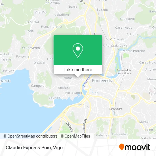 Claudio Express Poio map