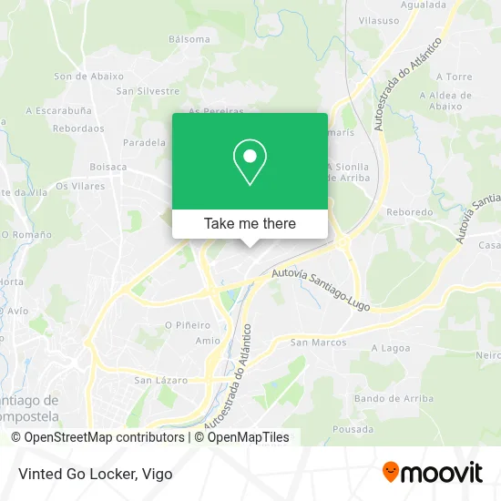 Vinted Go Locker map