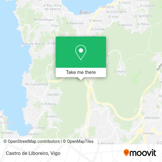 Castro de Liboreiro map