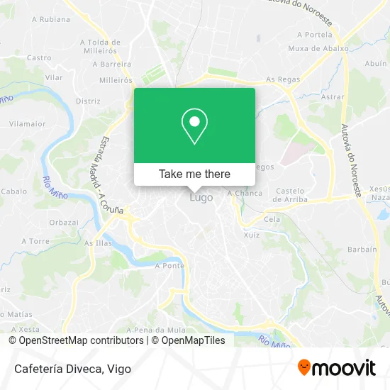 Cafetería Diveca map