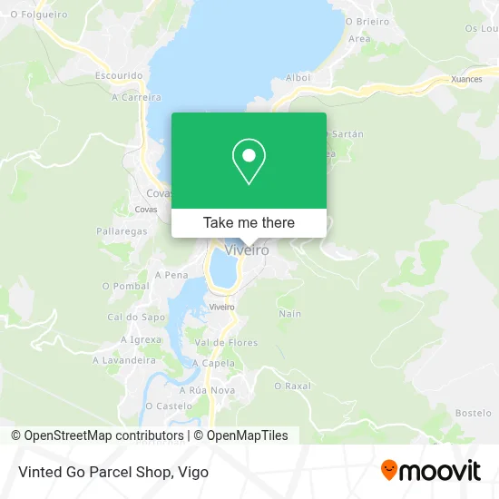 Vinted Go Parcel Shop map