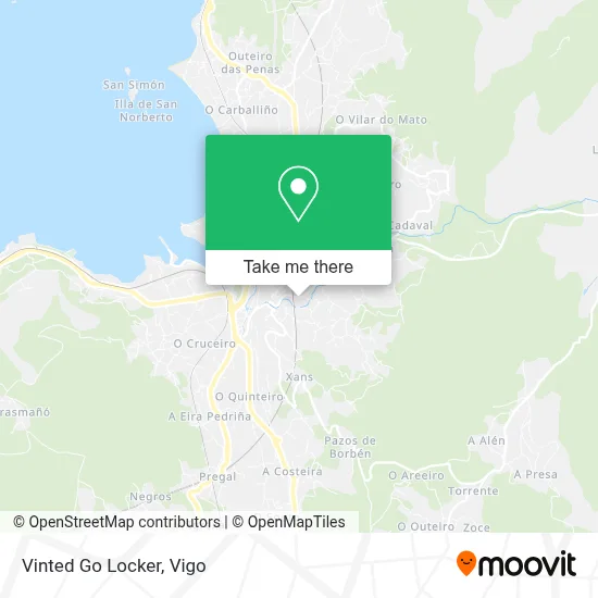 Vinted Go Locker map
