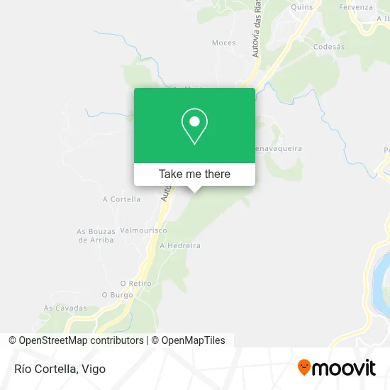 Río Cortella map