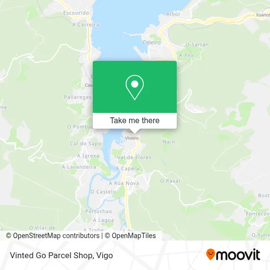 Vinted Go Parcel Shop map
