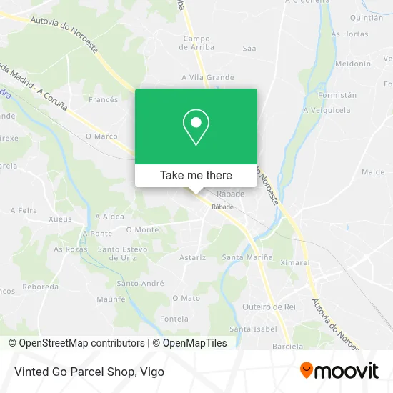 Vinted Go Parcel Shop map