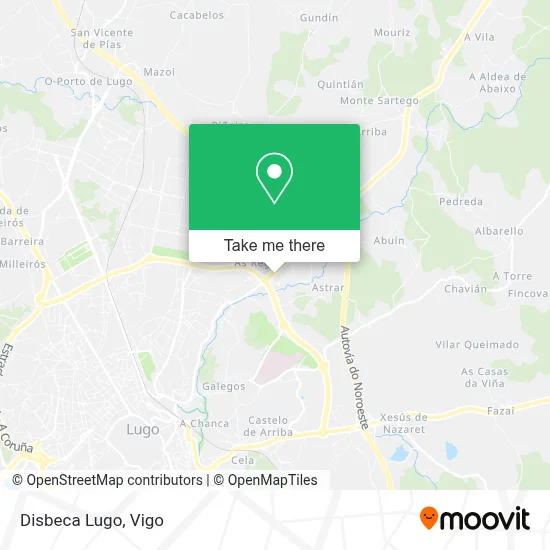 Disbeca Lugo map