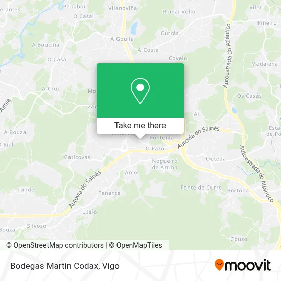 Bodegas Martin Codax map