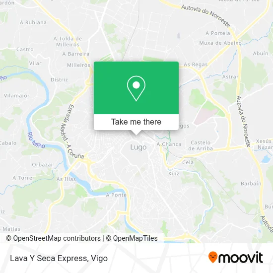 Lava Y Seca Express map