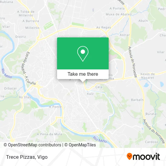 Trece Pizzas map