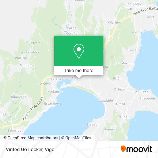 Vinted Go Locker map
