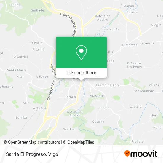 Sarria El Progreso map