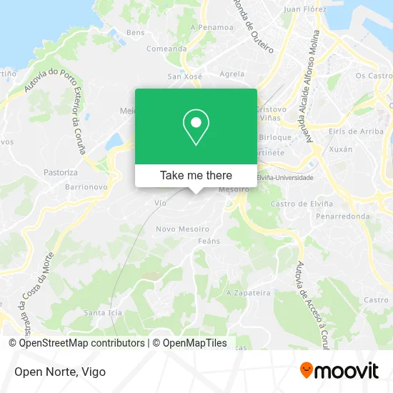 Open Norte map