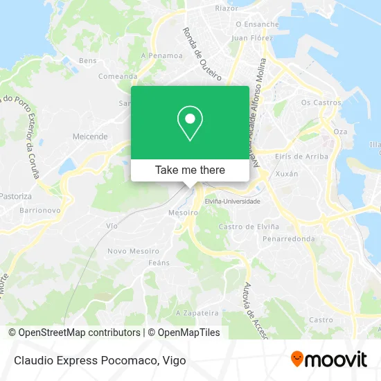 Claudio Express Pocomaco map