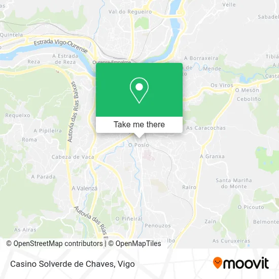 Casino Solverde de Chaves map