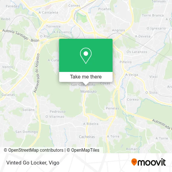Vinted Go Locker map