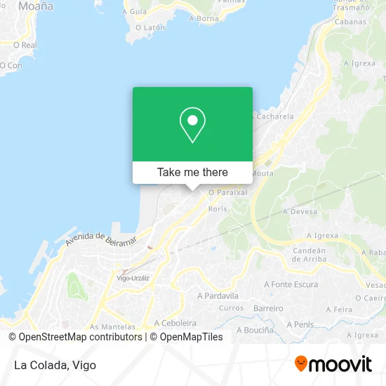 La Colada map