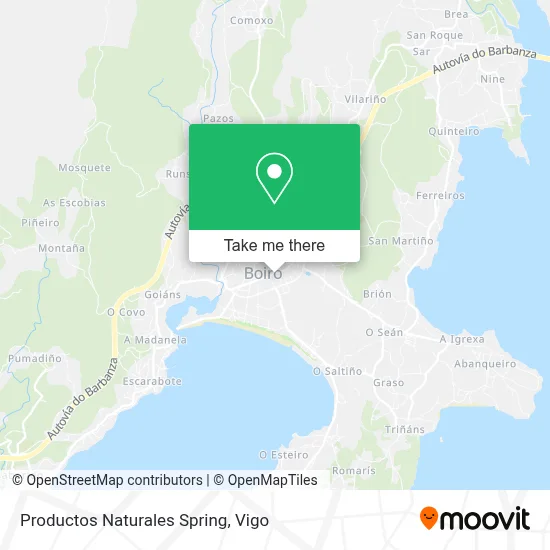 Productos Naturales Spring map