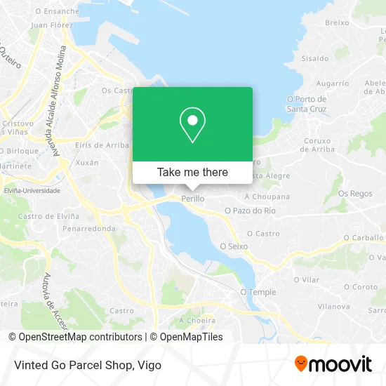 Vinted Go Parcel Shop map