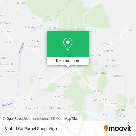 Vinted Go Parcel Shop map