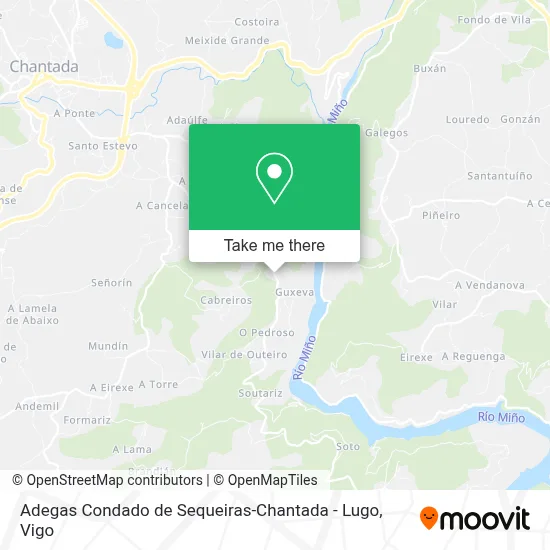 Adegas Condado de Sequeiras-Chantada - Lugo map