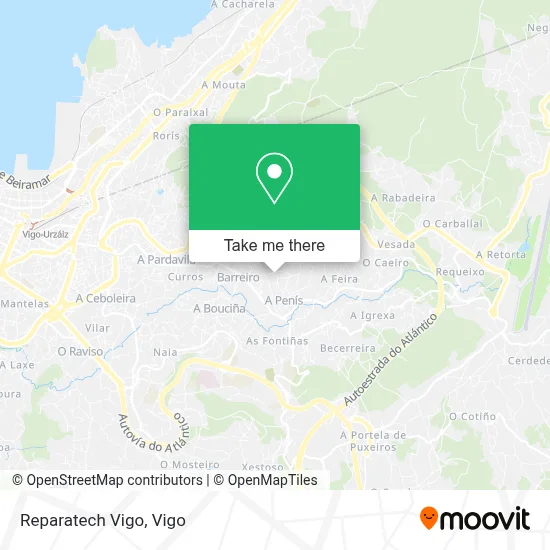 Reparatech Vigo map