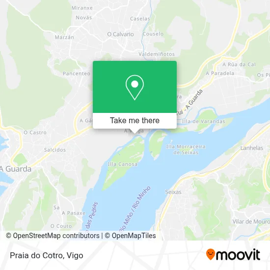 Praia do Cotro map