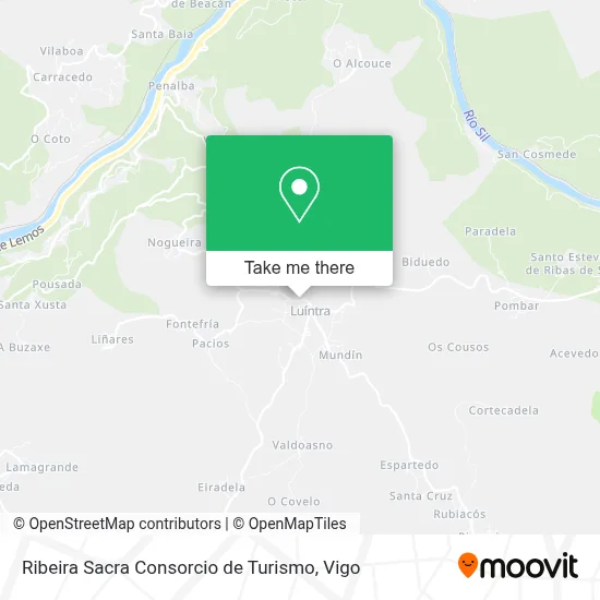 Ribeira Sacra Consorcio de Turismo map