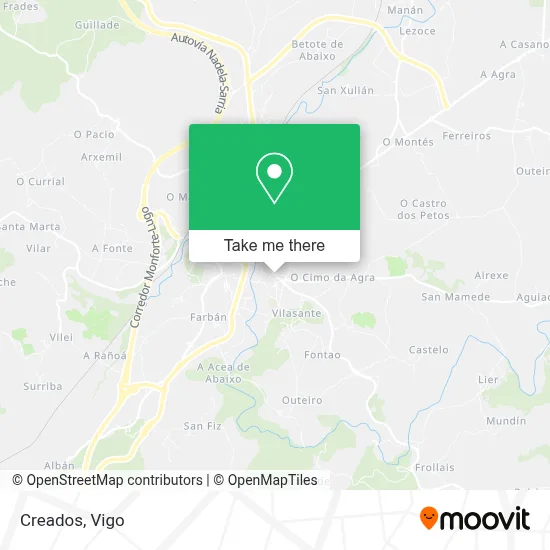 Creados map