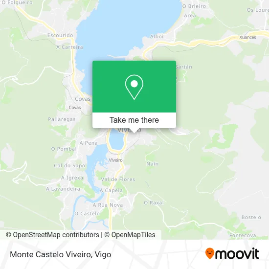 Monte Castelo Viveiro map