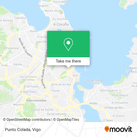 Punto Colada map