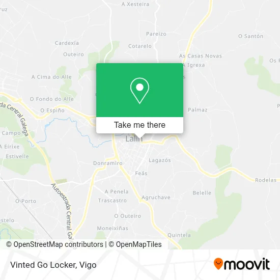 Vinted Go Locker map