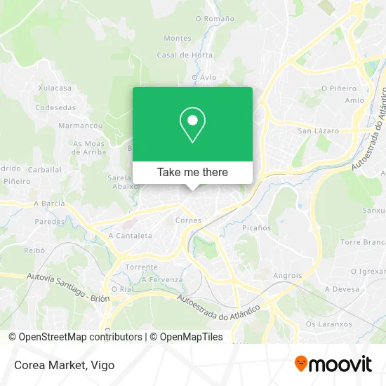 Corea Market map