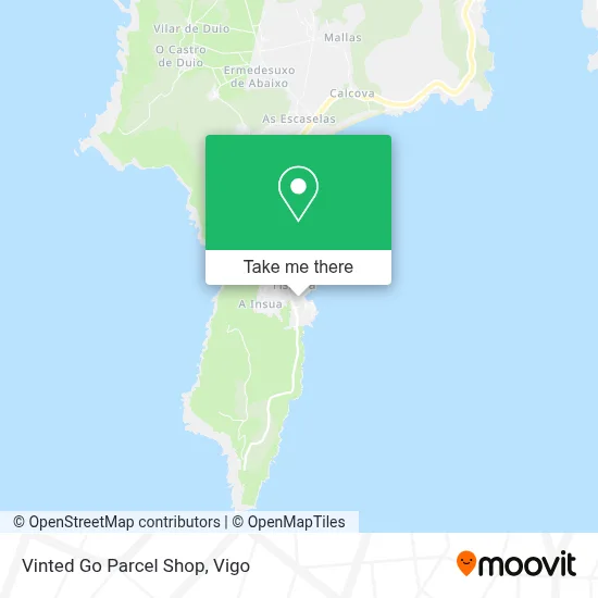 Vinted Go Parcel Shop map
