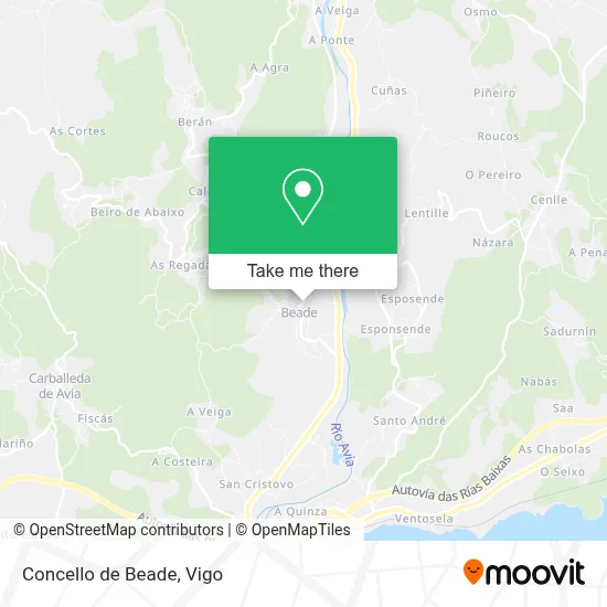 Concello de Beade map