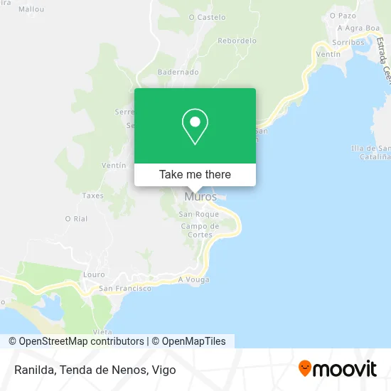 Ranilda, Tenda de Nenos map