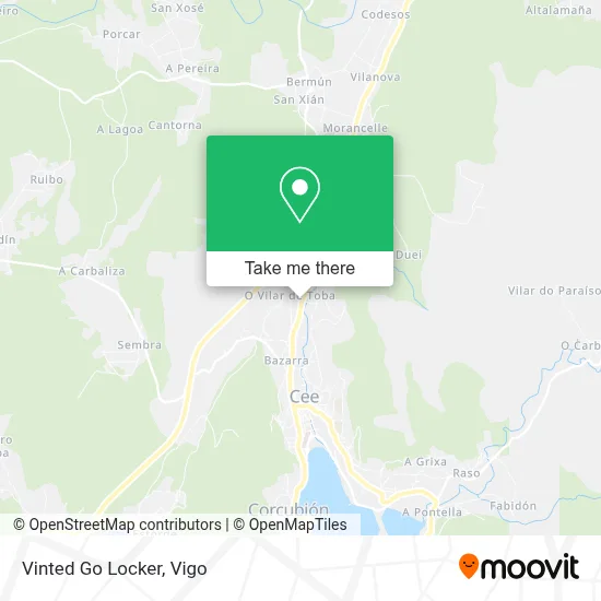 Vinted Go Locker map
