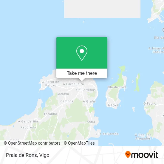 Praia de Rons map