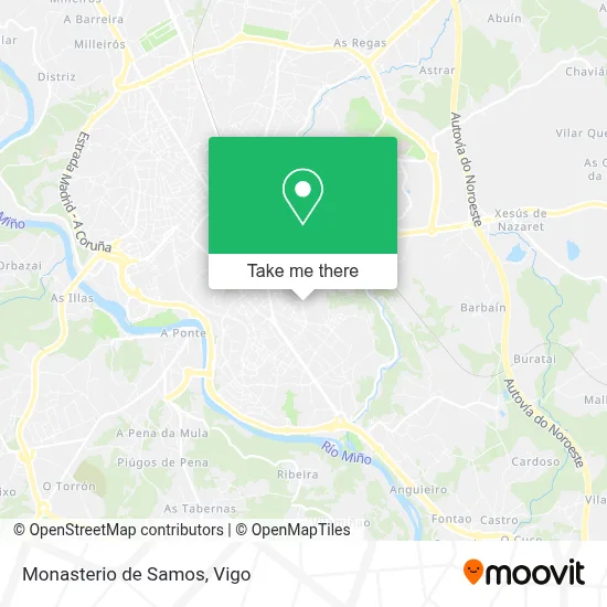 Monasterio de Samos map