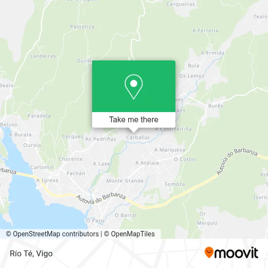 Río Té map