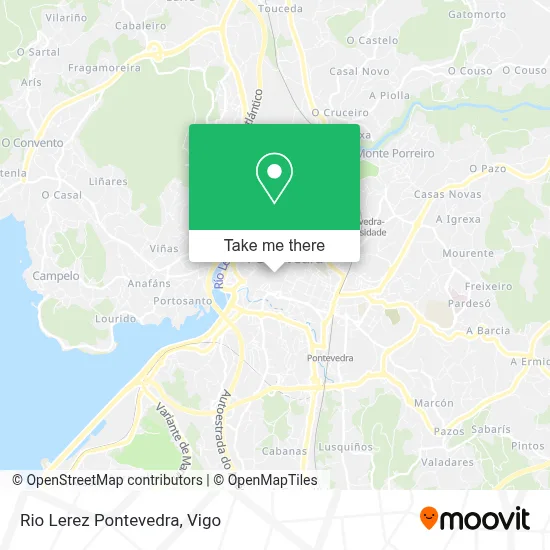 Rio Lerez Pontevedra map