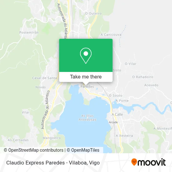Claudio Express Paredes - Vilaboa map