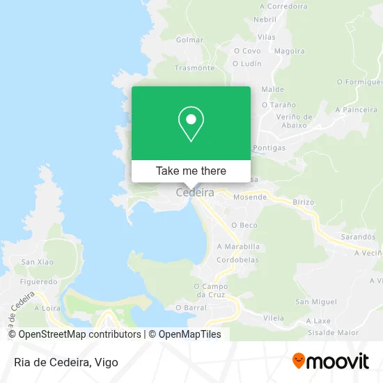 Ria de Cedeira map