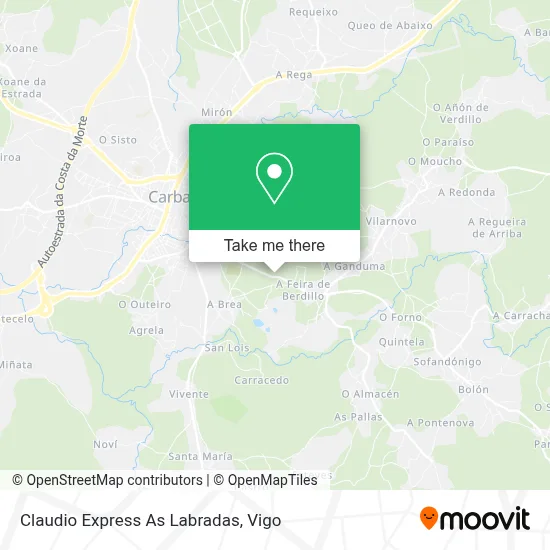Claudio Express As Labradas map