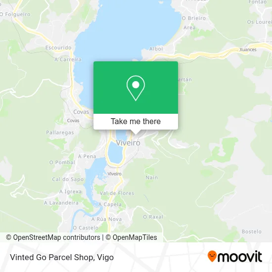 Vinted Go Parcel Shop map