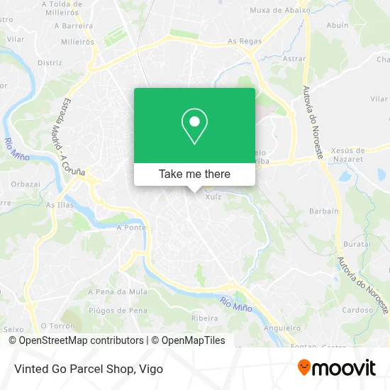 Vinted Go Parcel Shop map