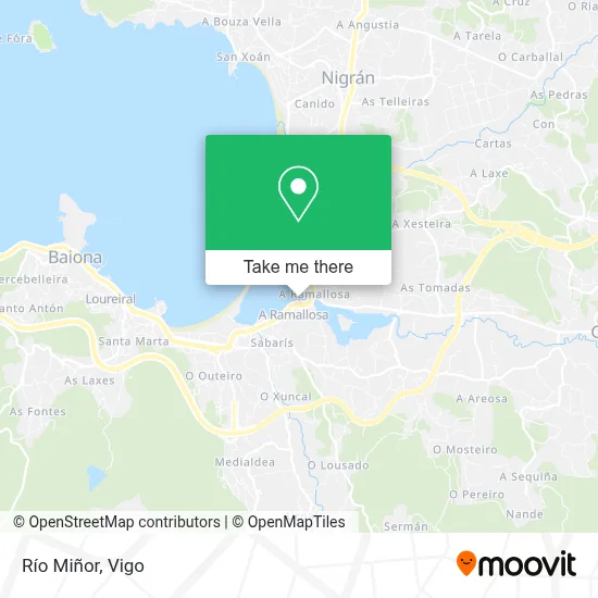 Río Miñor map