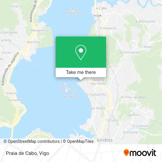 Praia de Cabo map