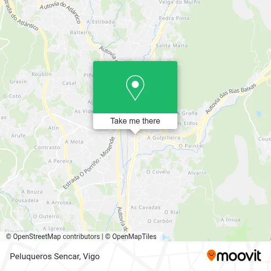 Peluqueros Sencar map